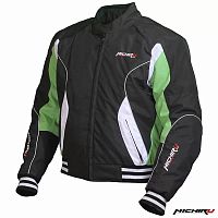 Куртка мотоциклетная (текстиль) City черно-зеленый (Размер S) MICHIRU